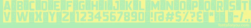 BlackStreamer Font – Yellow Fonts on Green Background