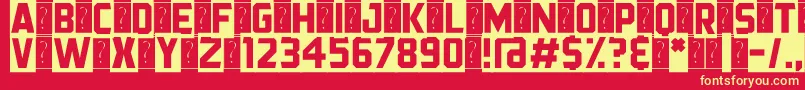 BlackStreamer Font – Yellow Fonts on Red Background