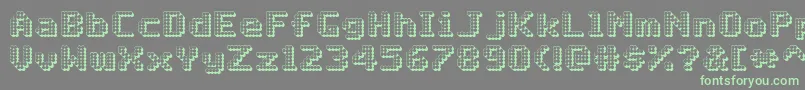 More about MatrixComplex3DNc Font MatrixComplex3DNc Font – Green Fonts on Gray Background