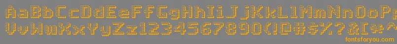 MatrixComplex3DNc Font – Orange Fonts on Gray Background