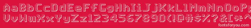 MatrixComplex3DNc Font – Pink Fonts on Red Background