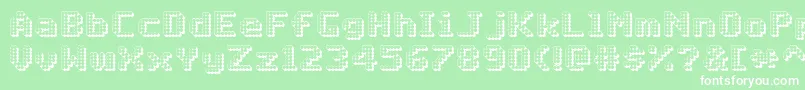 MatrixComplex3DNc Font – White Fonts on Green Background