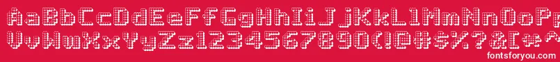 MatrixComplex3DNc Font – White Fonts on Red Background