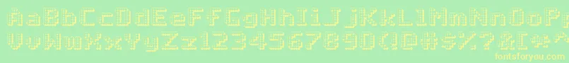 MatrixComplex3DNc Font – Yellow Fonts on Green Background