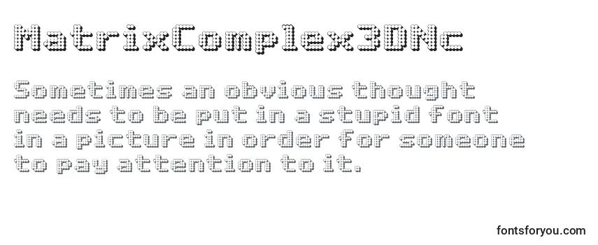 Schriftart MatrixComplex3DNc