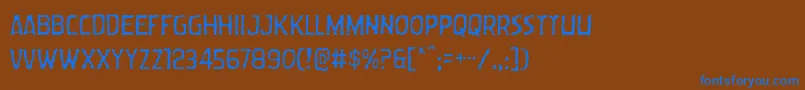 Wormcuisinelight Font – Blue Fonts on Brown Background