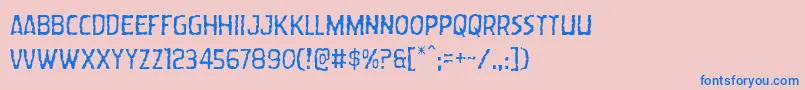 Wormcuisinelight Font – Blue Fonts on Pink Background