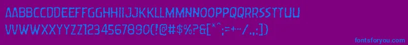 Wormcuisinelight Font – Blue Fonts on Purple Background