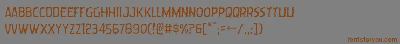 Wormcuisinelight Font – Brown Fonts on Gray Background