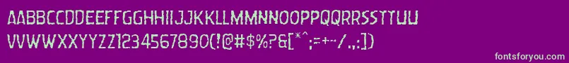 Wormcuisinelight Font – Green Fonts on Purple Background