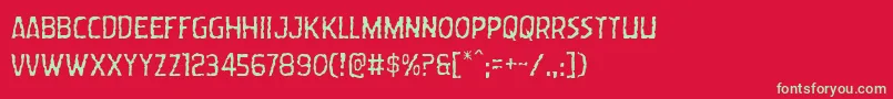 Wormcuisinelight Font – Green Fonts on Red Background
