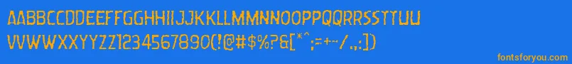 Wormcuisinelight Font – Orange Fonts on Blue Background