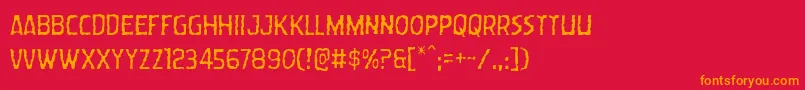 Шрифт Wormcuisinelight – оранжевые шрифты на красном фоне