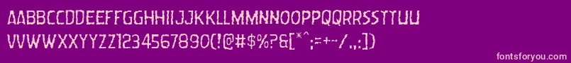 Wormcuisinelight Font – Pink Fonts on Purple Background