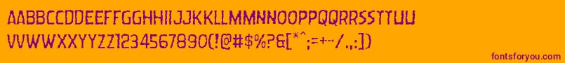 Wormcuisinelight Font – Purple Fonts on Orange Background