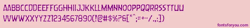 Wormcuisinelight Font – Purple Fonts on Pink Background