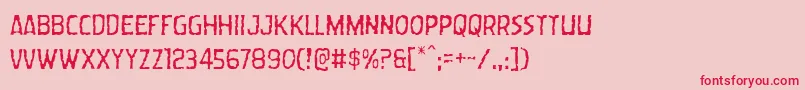 Wormcuisinelight Font – Red Fonts on Pink Background