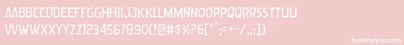 フォントWormcuisinelight – ピンクの背景に白い文字