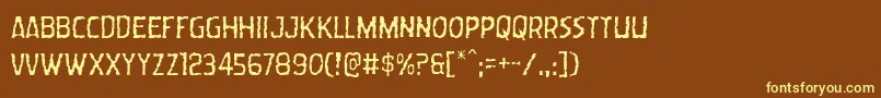 Wormcuisinelight Font – Yellow Fonts on Brown Background
