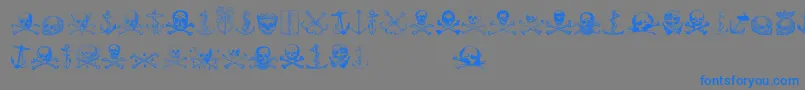 Piratestwo Font – Blue Fonts on Gray Background