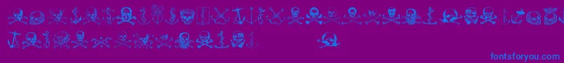 Piratestwo Font – Blue Fonts on Purple Background