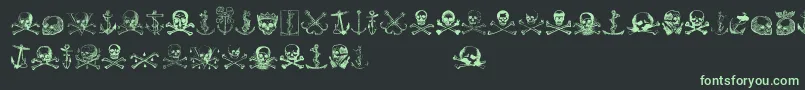 Piratestwo Font – Green Fonts on Black Background