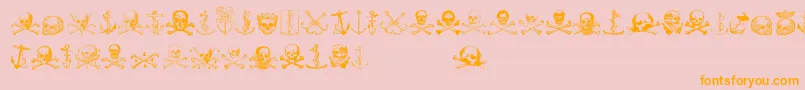 Piratestwo Font – Orange Fonts on Pink Background