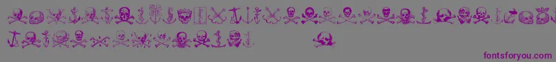 Piratestwo Font – Purple Fonts on Gray Background