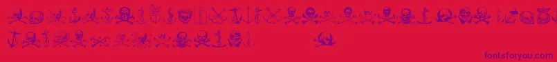 Piratestwo Font – Purple Fonts on Red Background