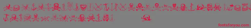 Piratestwo Font – Red Fonts on Gray Background