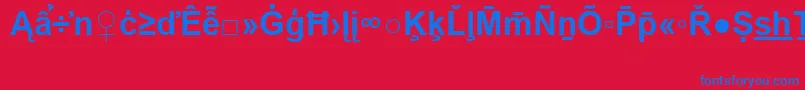 ArialSpecialG2Bold Font – Blue Fonts on Red Background