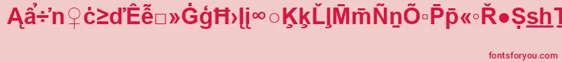 ArialSpecialG2Bold Font – Red Fonts on Pink Background