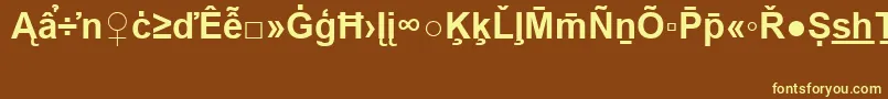 ArialSpecialG2Bold Font – Yellow Fonts on Brown Background