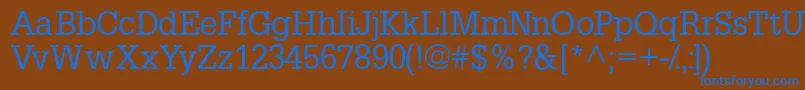 Шрифт Installationssk – синие шрифты на коричневом фоне