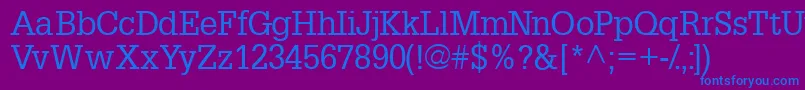Шрифт Installationssk – синие шрифты на фиолетовом фоне