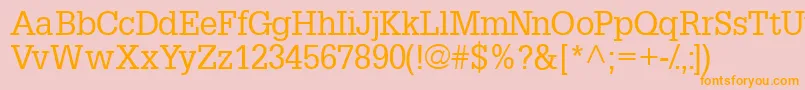 Installationssk Font – Orange Fonts on Pink Background