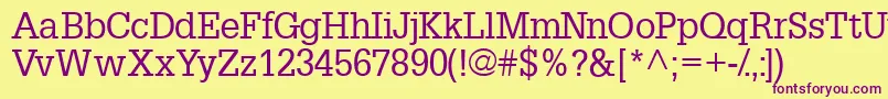 Installationssk Font – Purple Fonts on Yellow Background