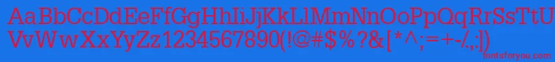Installationssk Font – Red Fonts on Blue Background