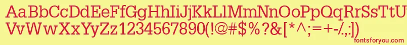 Installationssk Font – Red Fonts on Yellow Background