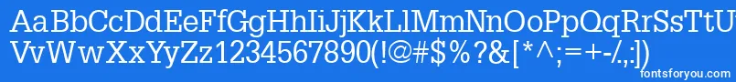 Шрифт Installationssk – белые шрифты на синем фоне