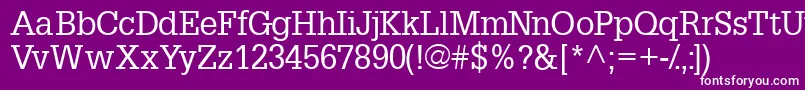 フォントInstallationssk – 紫の背景に白い文字