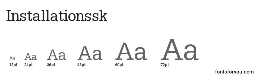 Installationssk Font Sizes