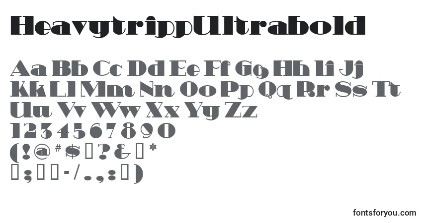 A fonte HeavytrippUltrabold – alfabeto, números, caracteres especiais