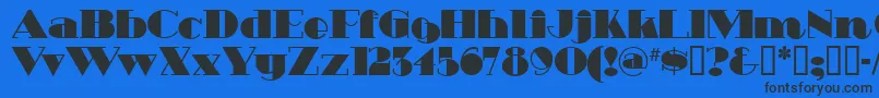HeavytrippUltrabold-Schriftart – Schwarze Schriften auf blauem Hintergrund