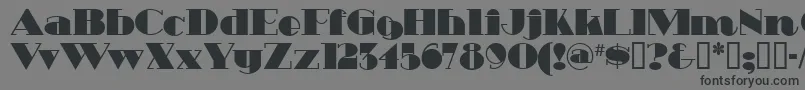フォントHeavytrippUltrabold – 黒い文字の灰色の背景