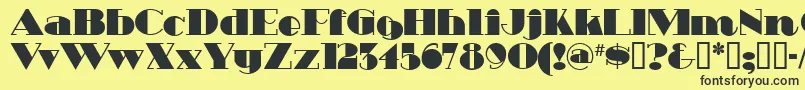 HeavytrippUltrabold Font – Black Fonts on Yellow Background