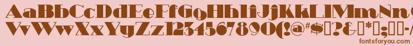 HeavytrippUltrabold Font – Brown Fonts on Pink Background