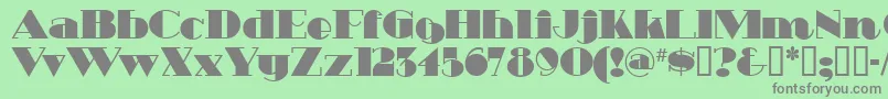 HeavytrippUltrabold Font – Gray Fonts on Green Background