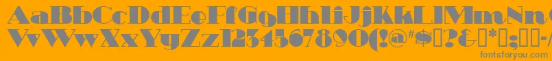 HeavytrippUltrabold-Schriftart – Graue Schriften auf orangefarbenem Hintergrund