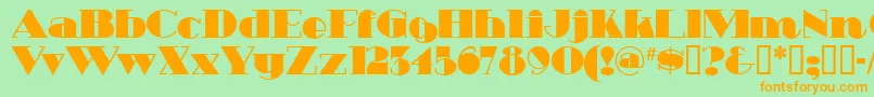 HeavytrippUltrabold-Schriftart – Orangefarbene Schriften auf grünem Hintergrund